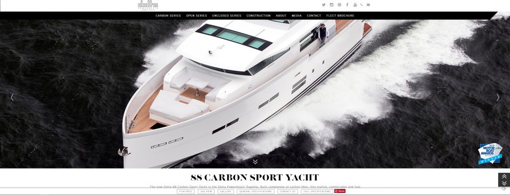 delta carbon yachts website optimization