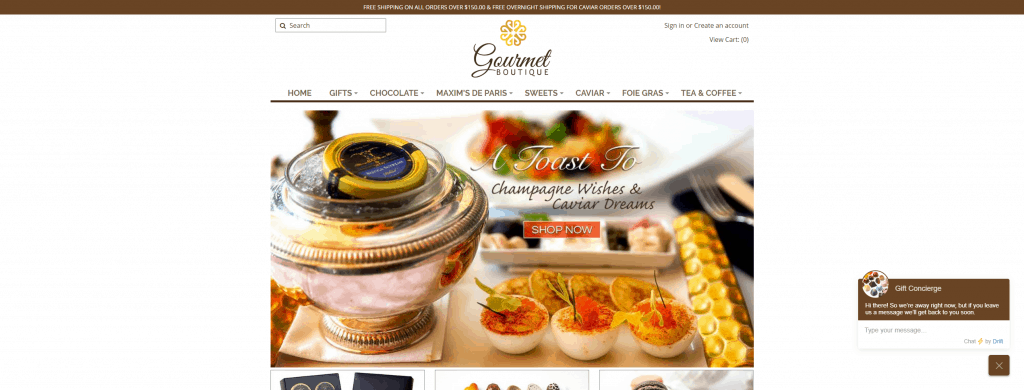 gourmet boutique shopify ecommerce design photography